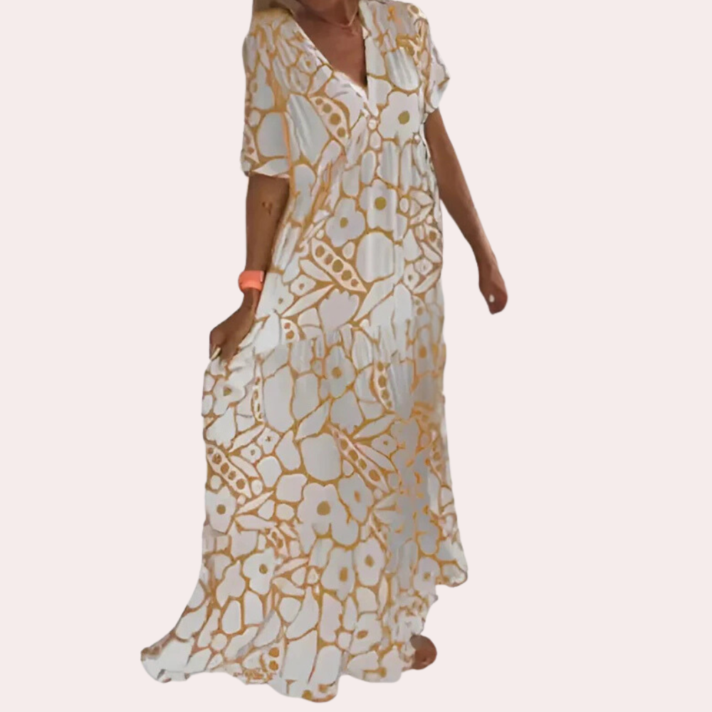 AMARA – Women's Elegant Floral Maxi Dress