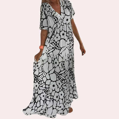 AMARA – Women's Elegant Floral Maxi Dress