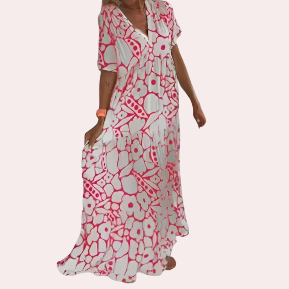 AMARA – Women's Elegant Floral Maxi Dress