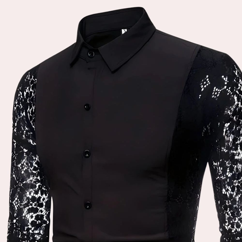 MATIAS - Fashion Lace Sleeve Shirt for Men